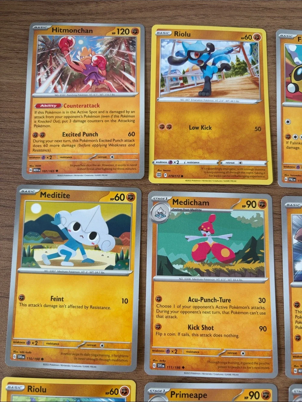 🥋 Martial Arts Pokémon Card Lot | Riolu Hitmonlee Machop Falinks ✨5/$25✨